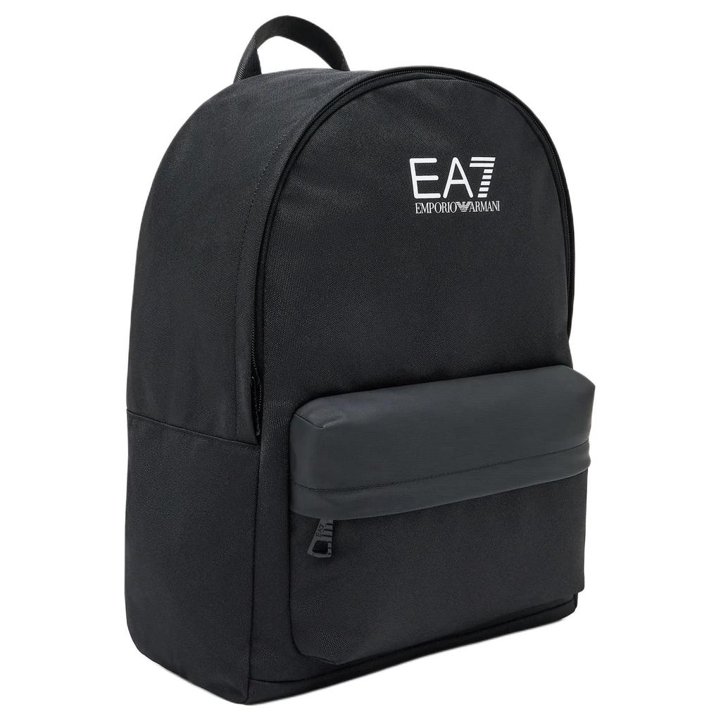 Emporio Armani Large Capacity Logo Print Polyester Backpack Unisex Backpack Black 7X000390AF19722UC001
