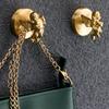 Light Luxury Brass Hole Free Nail Free Gold Compound Chinese American Door Porch Decorative Hook Towel Hook