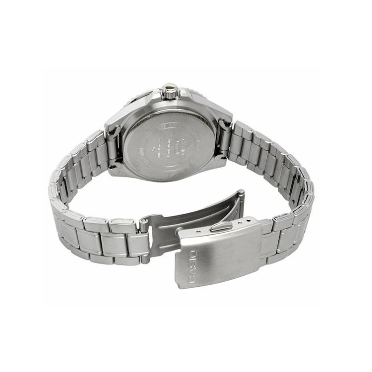 Casio MDV-10D Series 50M Waterproof Casual Quartz Movement Stainless Steel Strap Watch Women watches Black MDV-10D-1A1V