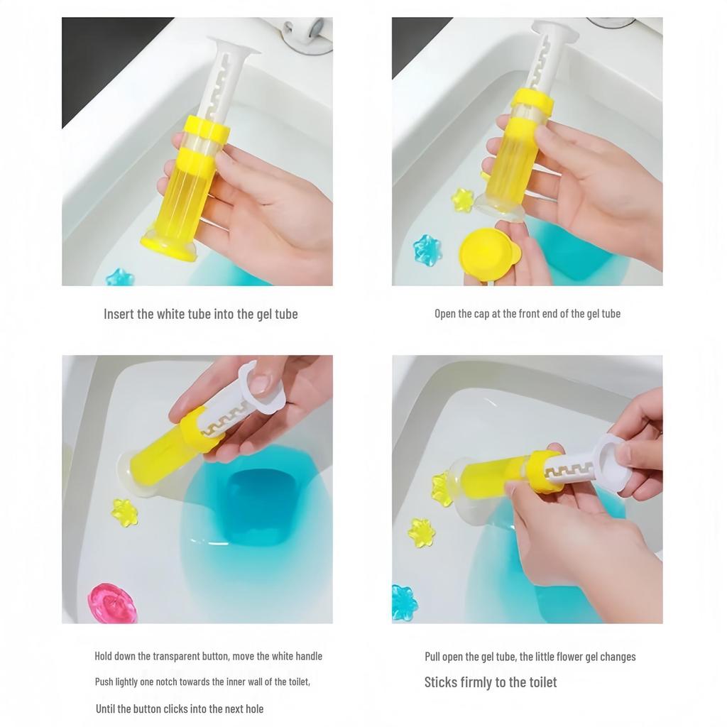 Fragrant Small Flower Gel Toilet Cleaner & Deodorizer