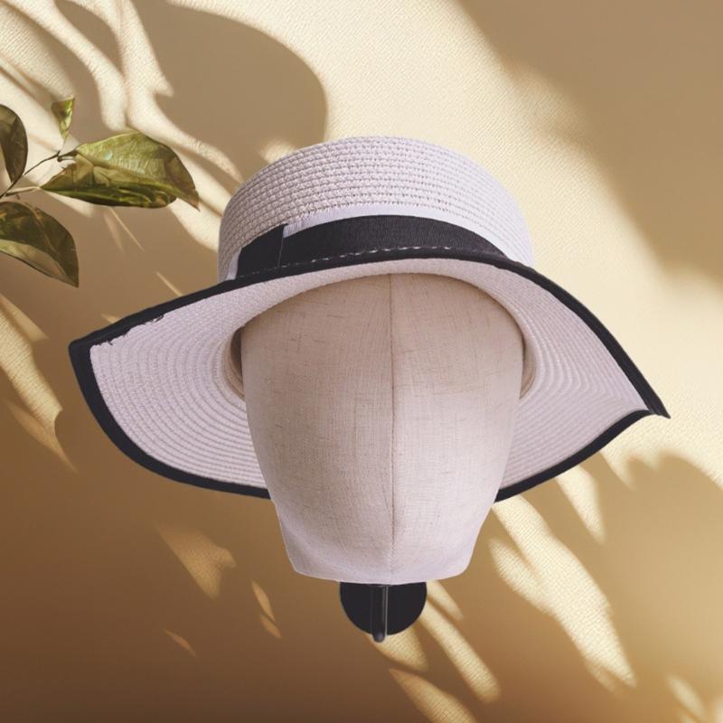Practical Space Saving Fabric Covered Head Model Wall Hat Display Storage For Wigs And Hats Beauty Salon Equipment