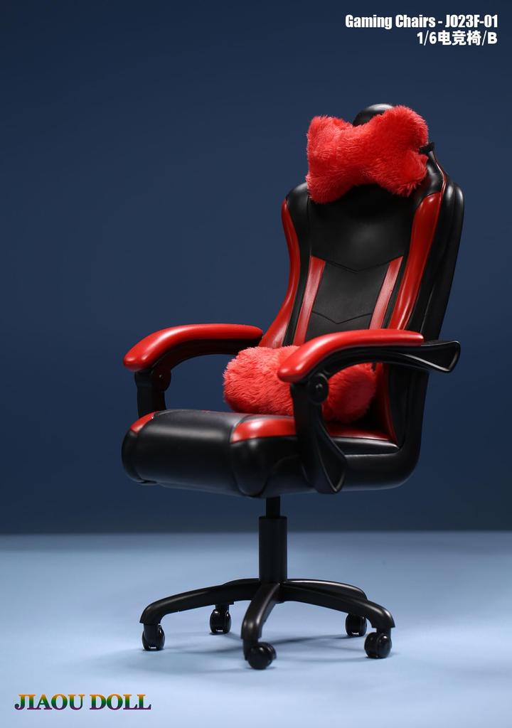 [TOYBARJAPAN] 16 Scale Action Figure Accessory  JOA JO23F-01 Premium Leather-Style eSports Office Chair (Figure not included) (Red B)