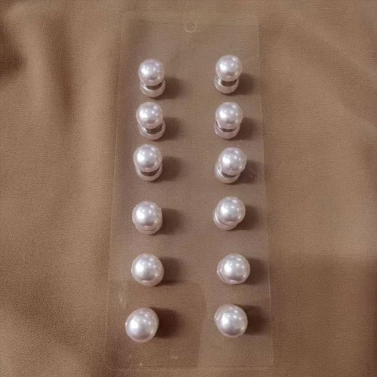 Set mit 12 eleganten magnetischen Hijab-Nadeln Dekorative Schal-Befestiger Imitation Perlen Broschen Schmuck für muslimische Kleidung