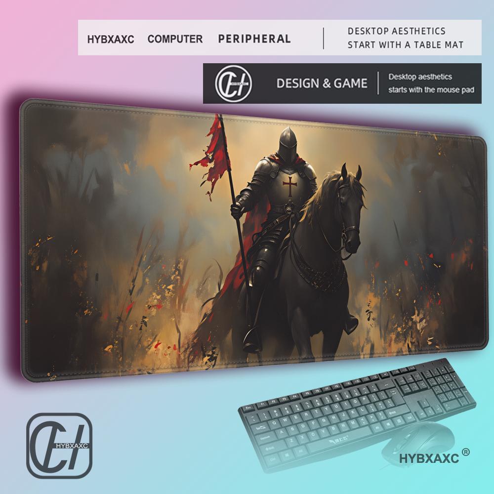 HYBXAXC European Knights Series Mouse Pad Gaming Desk Pad Thickened Edge Sealing Office Computer Keyboard Pad