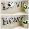 Chic 4 Letters Love Home Furniture Mirror Tiles Self-adhesive Wall Sticker Decor