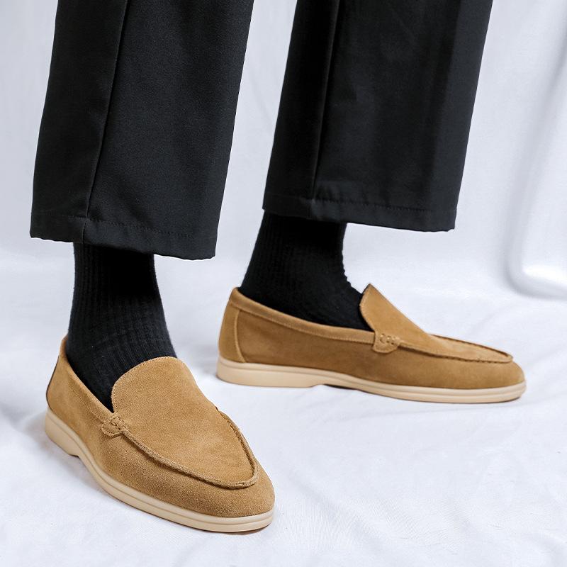 Lässige bequeme Slipper mit weicher Sohle Herren Einzelschuhe Ein-Pedal flache Sohle Pendel-Trend Doudou-Schuhe 8253-N