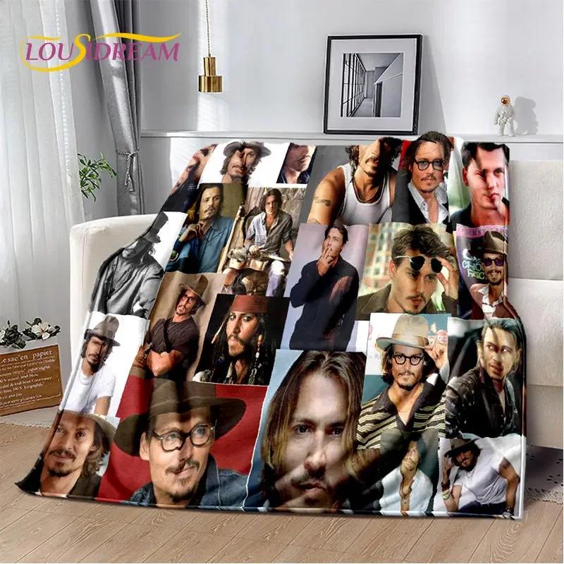 3D Printing Johnny Depp Series Soft Plush Blanket,Flannel Blanket Throw Blanket for Living Room Bedroom Bed Sofa Picnic Cover
