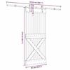VidaXL Porte coulissante et kit de quincaillerie 85x210 cm pin massif 3332756
