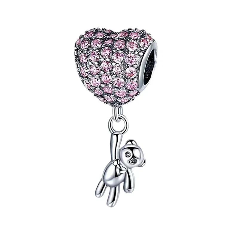 Neuer Kupfer-Lila Murano-Perlen Stiefmütterchen Blume Anhänger Charm Passend für Originalmarken Armband und Halskette Damenschmuck Geschenk