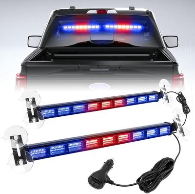 Switchable 4 Colors Emergency Strobe Traffic Advisor Light Bar 162 LED Windshield 2 In 1 Visor Safety Warning Hazard Flashing Lights for Truck Vehicle