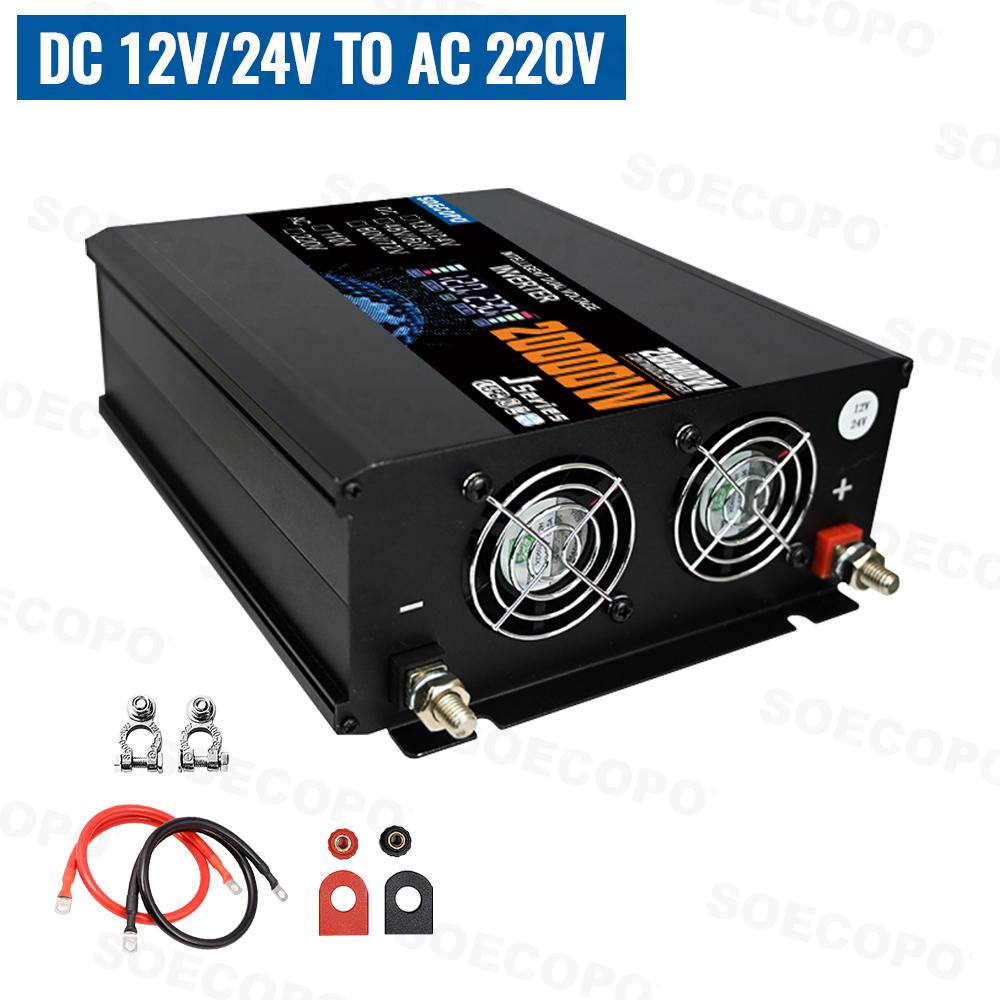 Dual Voltage Input  20000W Smart Camping Inverter Solar & Current Inverter DC To AC 110/220V Camping 12V Inverter for 110V Home