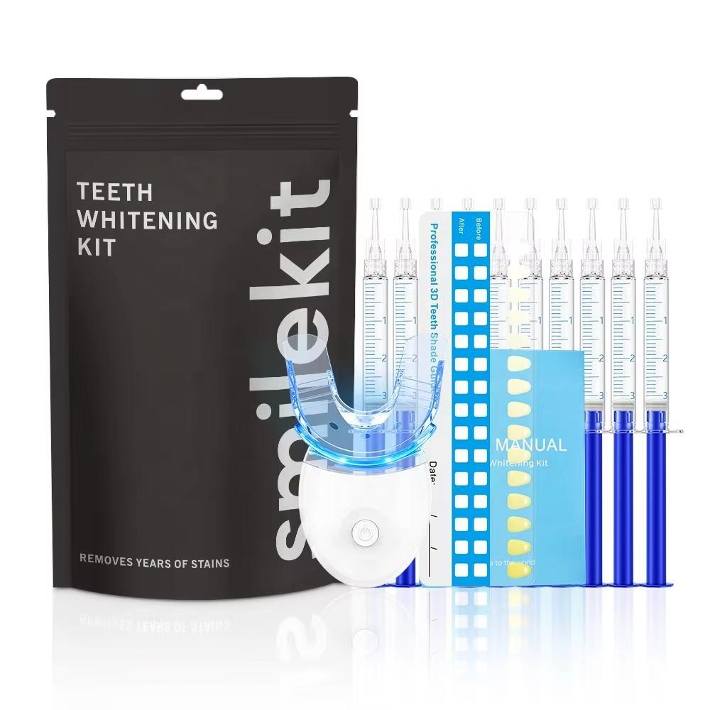 Professional Teeth Whitening LED Light Dental Whitening Set Bleaching At-Home Teeth Whitening Kit Whitening Gel 44% Peroxide