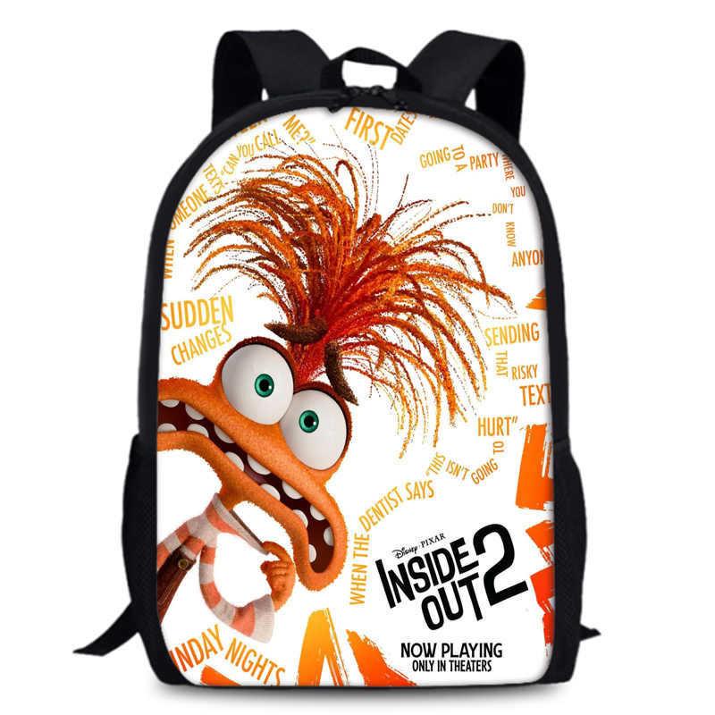 Spacious Inside Out 2 Backpack Durable Oxford Fabric 15 Inch School Bag Unisex