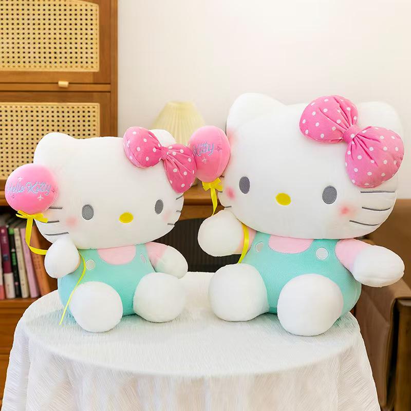 Kiki Cat Plush Toy: Cute Balloon Kitten Doll Ornament and Cushion for Girls