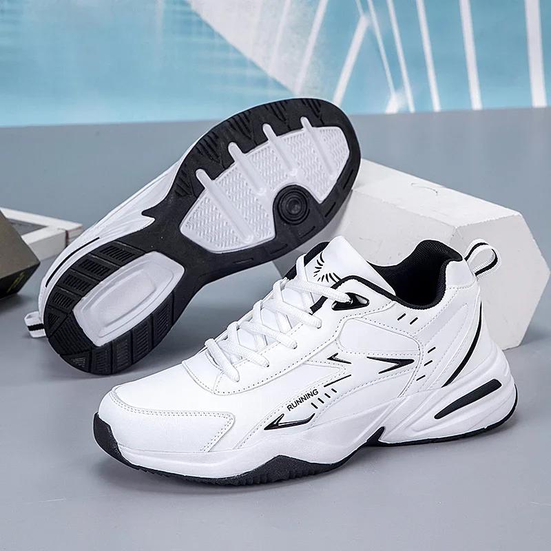 Thick Sole Versatile Clunky Sneaker for Men 2024 New Trend Mesh Lace Up Breathable Casual Sports Shoes