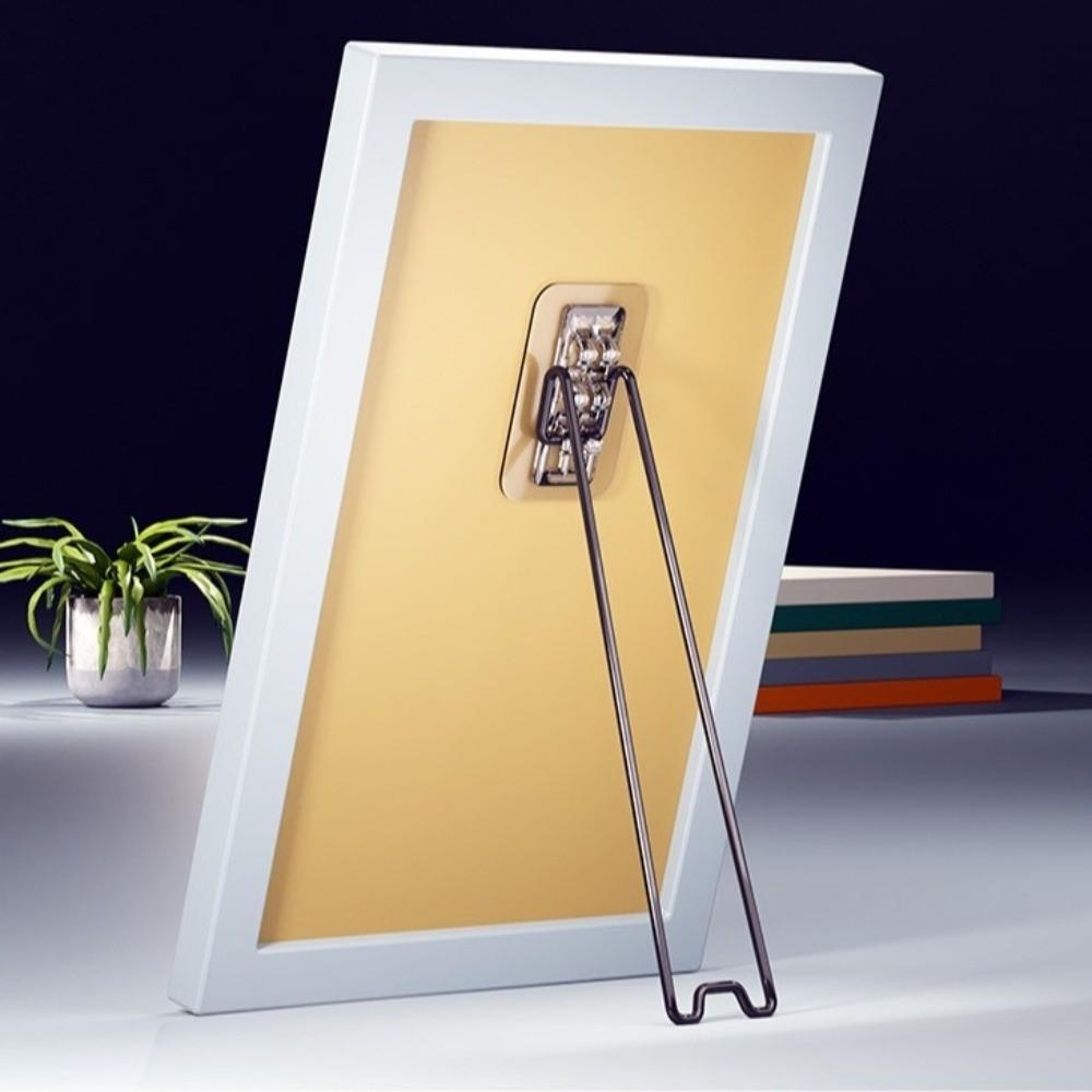 Stainless Steel Photo Frame Stand Self-Adhesive Picture Display Holder Frame Easel  Home Decor