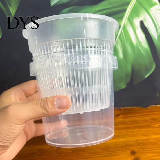 Vochtminnende Plantenbak Clear met Waterreservoir, Plastic Zelfwatergevende Bloempot, Geperforeerde Binnenpot, Decoratief Kantoor Ademende Wortelcontrole