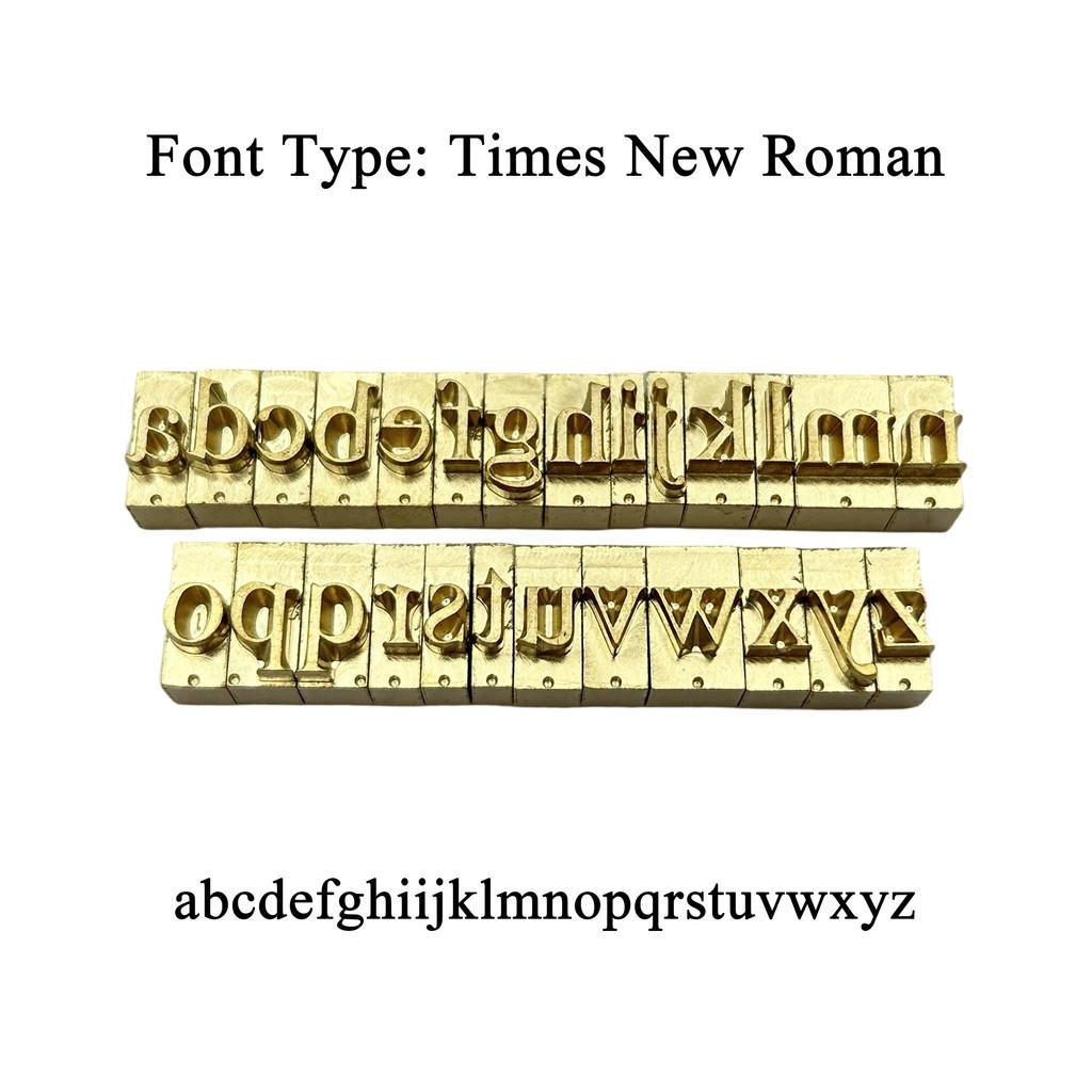Mosazná raznice abecedy | 26 velkých + malých písmen, 10 číslic, 20 symbolů | Přizpůsobitelný nástroj pro ražení a bronzování peněženek/pouzder na telefony