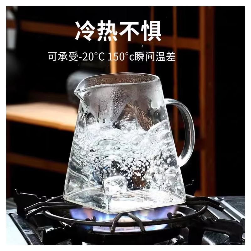 New Heat Resistant Glass Teapot With Stainless Steel Infuser Heated Container Tea Pot Good Clear Kettle Square Filter Baskets