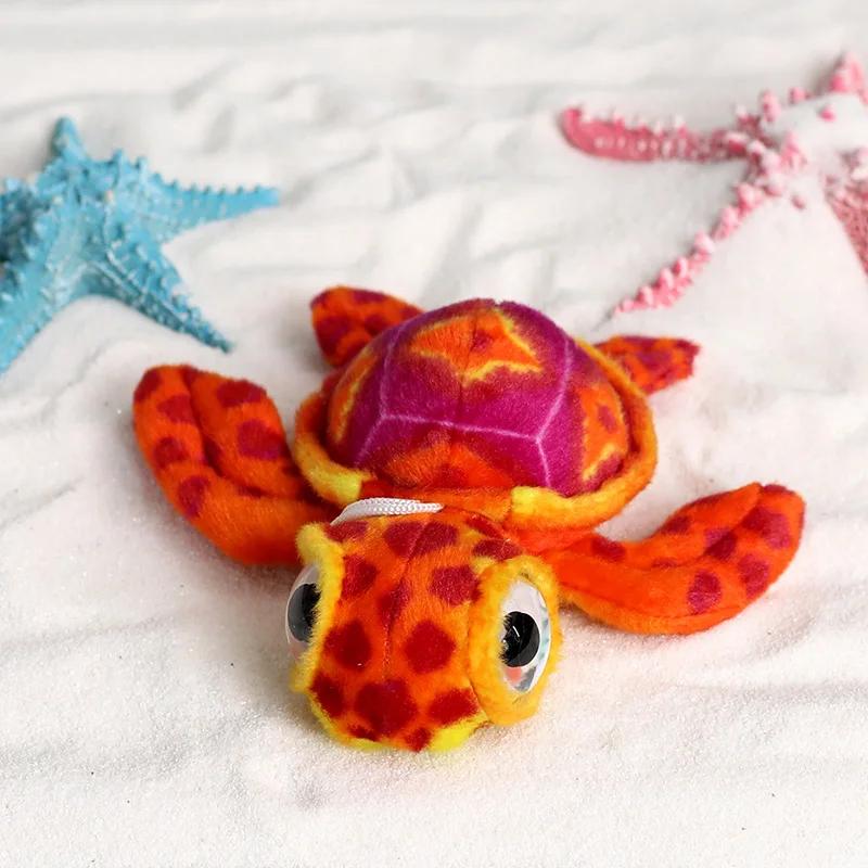 Simulation Tortoise Plush Toys Pendant Sea Turtle Soft Cute Keychain Animal Doll Stuffed Keyring Car Bag Pendant Children Gift
