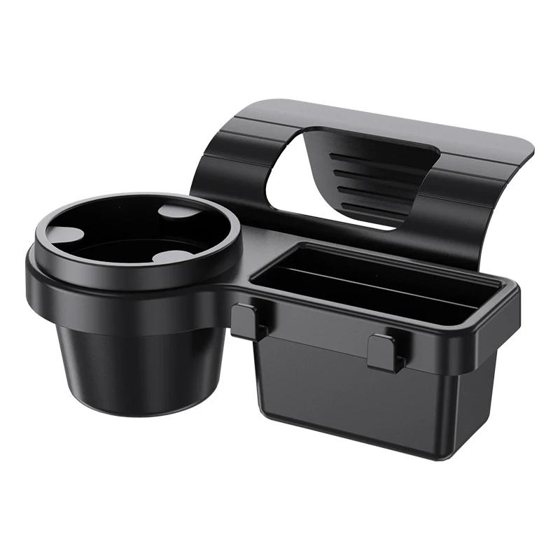 

New Car Organizer Box with Cup Holder Drink Holder Multifunctional Side Door Window Phone Slot Hanging Storage Rack for Vehicle чорний
