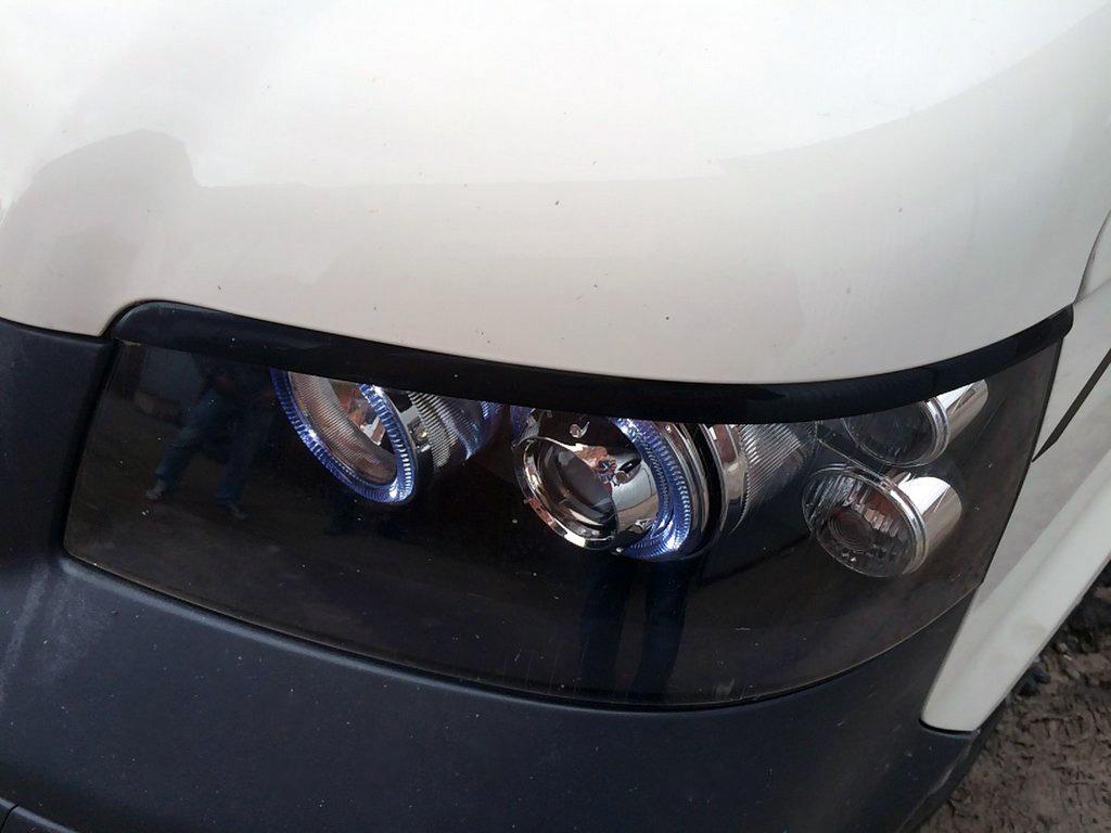 

Реснички (2 шт, пласт, черные) Черный мат для Volkswagen T5 Multivan 2003-2010 гг
