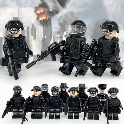 Vojenské speciální jednotky Zbrojnice zbraní Model Armáda SWAT Policie Vojáci Klasické minifigurky Hračky Vánoce Narozeniny Nový rok Dárky pro chlapce Dětské