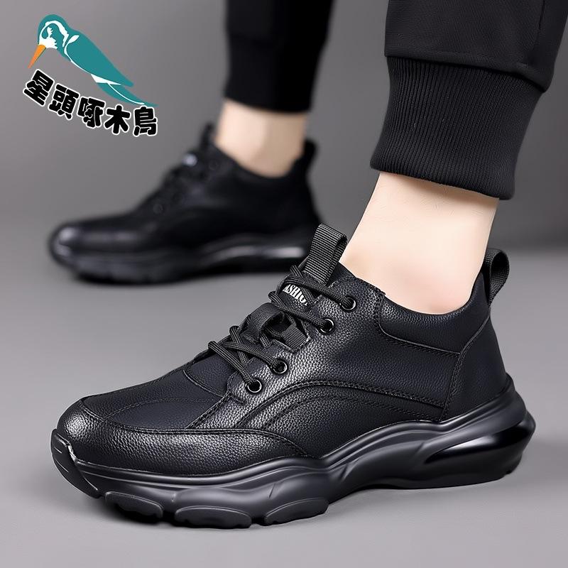 Men's Shoes Spring 2025 New Casual Leather Shoes Men's Running Sports Shoes Men's Soft Shoes