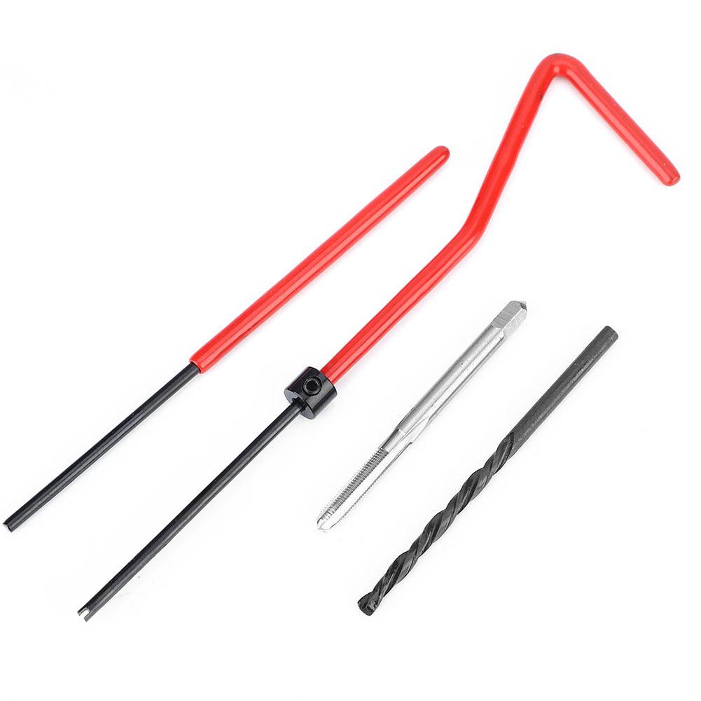 30Pcs Thread Repair Kit Stainless Steel Twisted Drill Wrench Threaded Insert M3 x 0.5