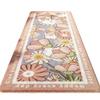 Floral Stain-Resistant Non-Slip Faux Cashmere Rug for Bedroom, Living Room, and Hallway