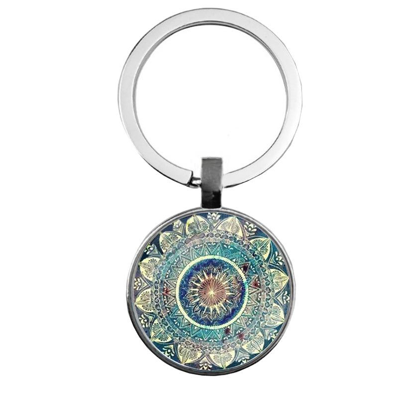 Keychain Accessories Pendant Floral Thanksgiving Text Good Friends Retro Personalized Keychain Gift Pendant
