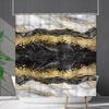 Shower Curtain Waterproof And Mildew-Proof Marble Pattern Bathroom Curtain Shower Curtain Partition Curtain Free Of Punching