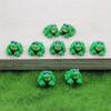 10Pcs Resin Miniature Mini Tiny Green Frog Figurines Dollhouse Decor Scenes