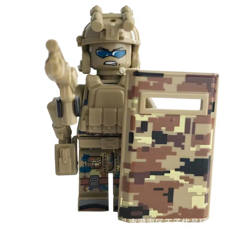 Ninja Warrior Superhero Doll With Weapon Single Building Block Assembly Toy