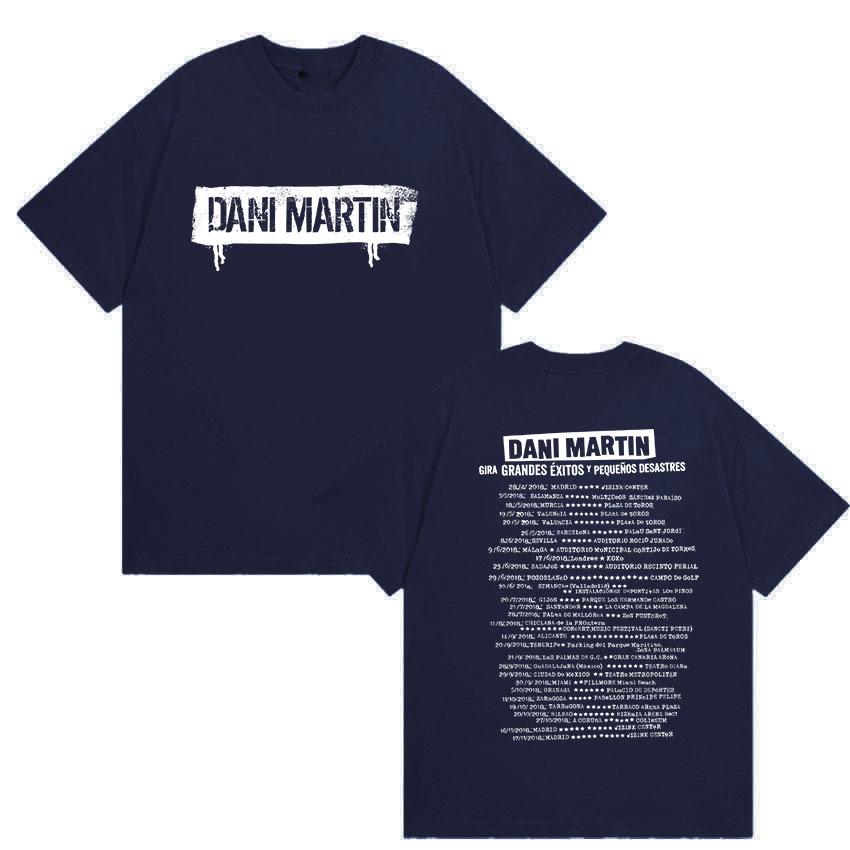 Rock Band Dani Martin Tour 2026 Print T Shirt Mens Vintage Gothic Short Sleeve Tshirts Hip Hop ONeck Oversized Cotton Tshirt