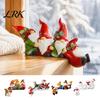 Santa Claus Gnome Shelf Sitters Christmas Table Edge Sitter Figurine, Tug of War Hanging Character Decor, Snowman Humorous Xmas Party Favors