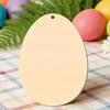 Wood Ornament Blanks Easter Eggs Paintable Holiday Pendants Wood Cutouts for School Party Home Bedroom Apartment Family