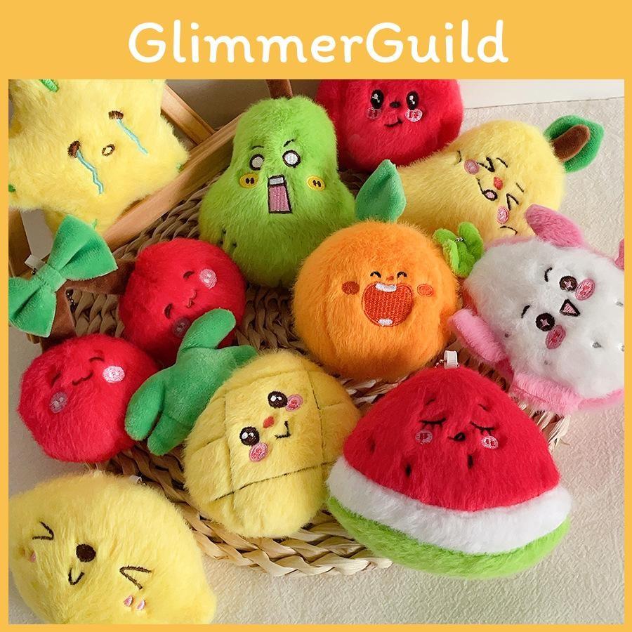 Cherry Mini Watermelon Fruit Plush Doll Keyring Girls Gifts Bag Pendant Decor