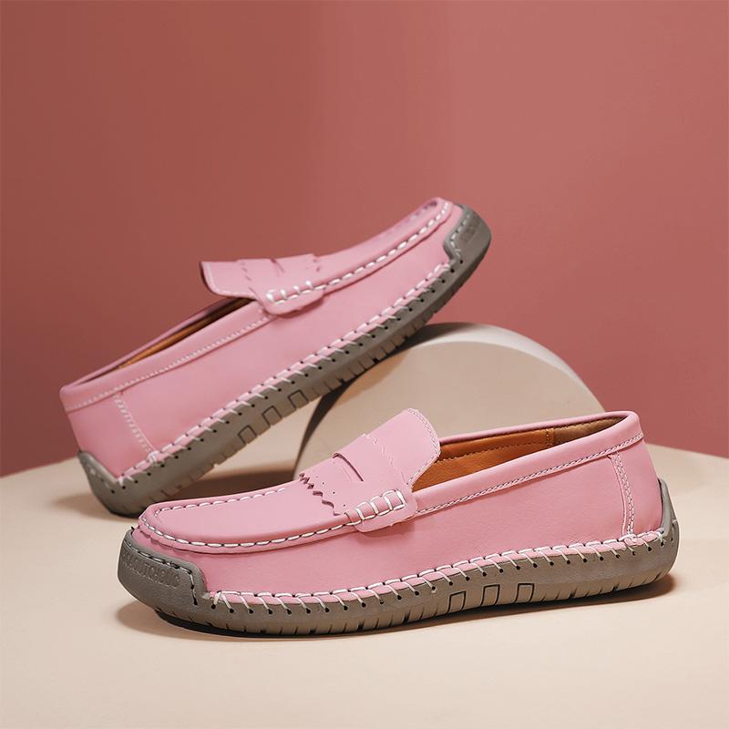Hand-stitched Women Casual Shoes Loafers Slip On Driving Shoes Moccasins Women Flats Shoes