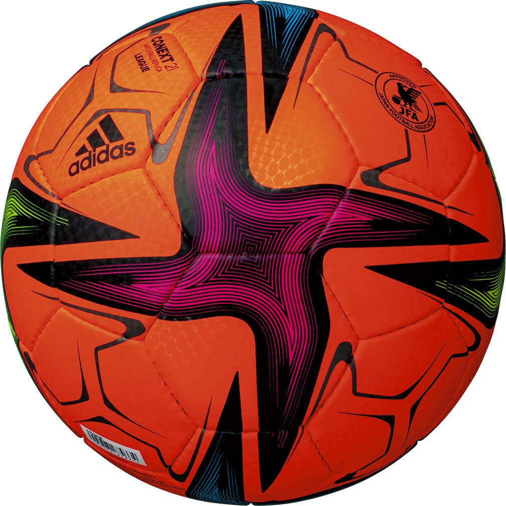 Adidas Connect 21 League Size 5 Soccer AF534OR Ball, Orange,