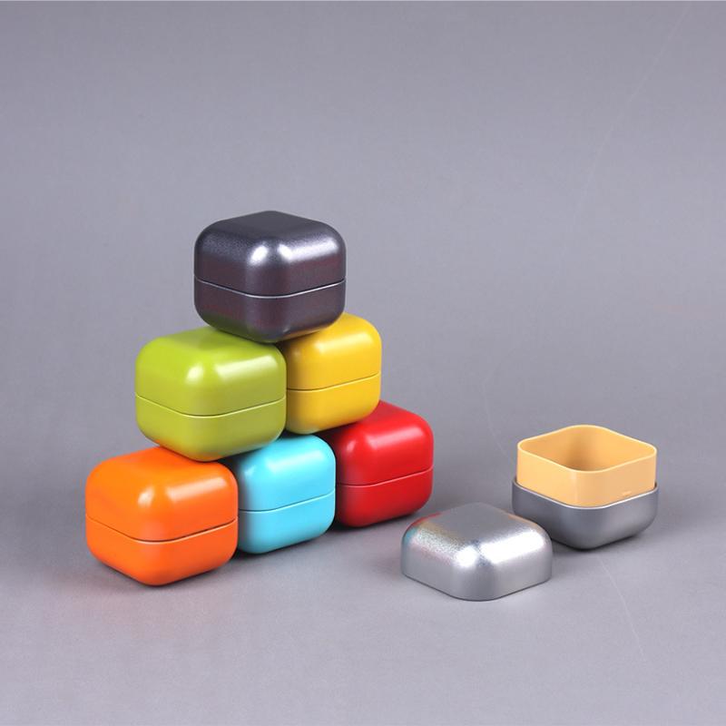 Portable Solid Color Mini Tin Box Tea Sealed Jar Packaging Box Jewelry Candy Small Storage Can Coin Earring Headphones Gift Case