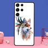 Watercolor Painting The Fox Case For Samsung Galaxy S21 S22 Ultra S20 FE S8 S9 S10 Note 10 Plus Note 20 Ultra Coque