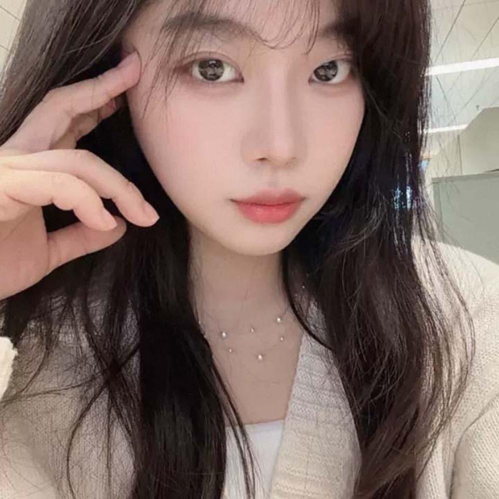 Titanium Steel Beaded Choker Necklace Exquisite Collarbone Chain Elegant Neck Pendant  Daily