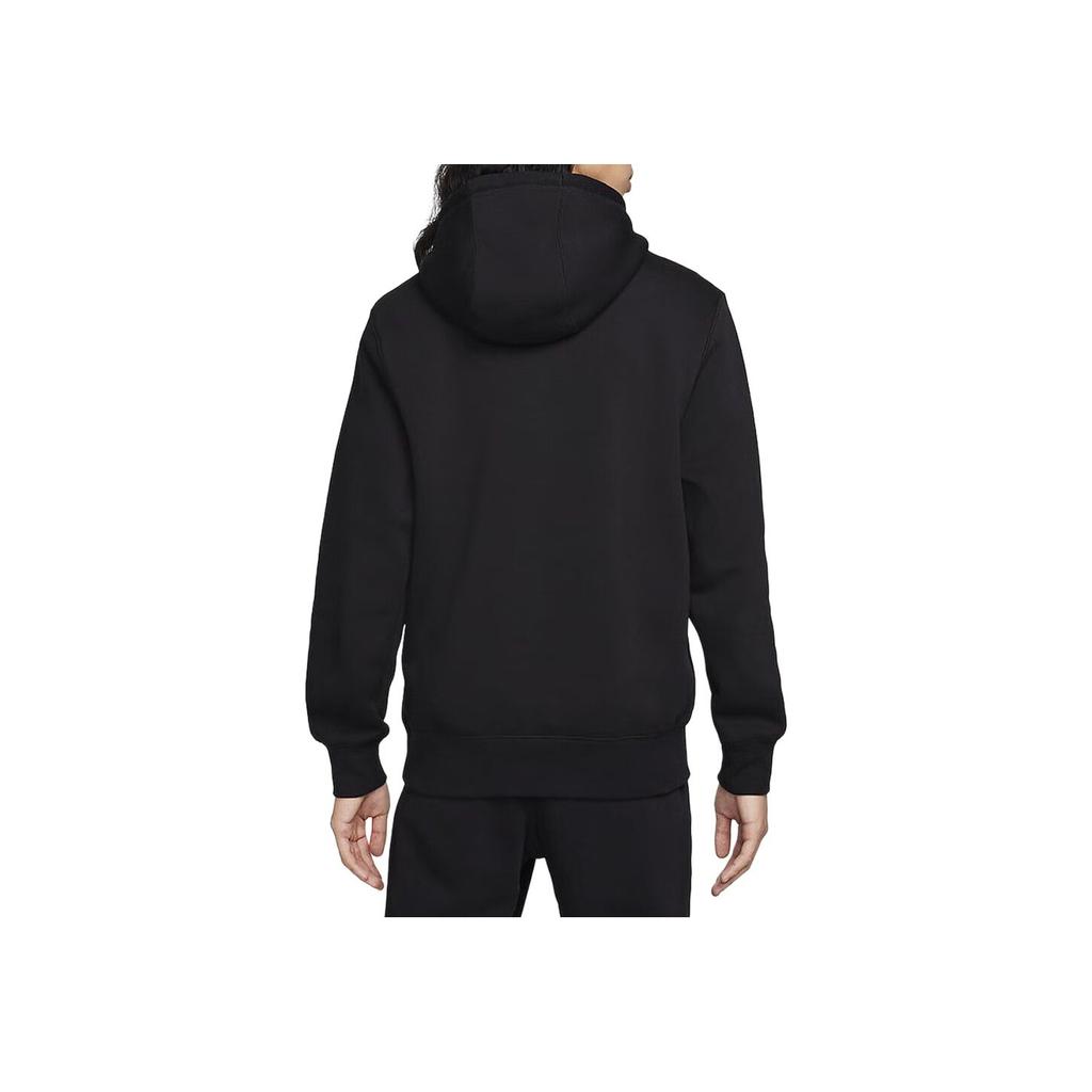 Nike Club Fleece Εκτύπωση Λογότυπου με Γράμματα Μακρυμάνικο Φούτερ Fleece Ανδρικά φούτερ Μαύρο FN3105-010