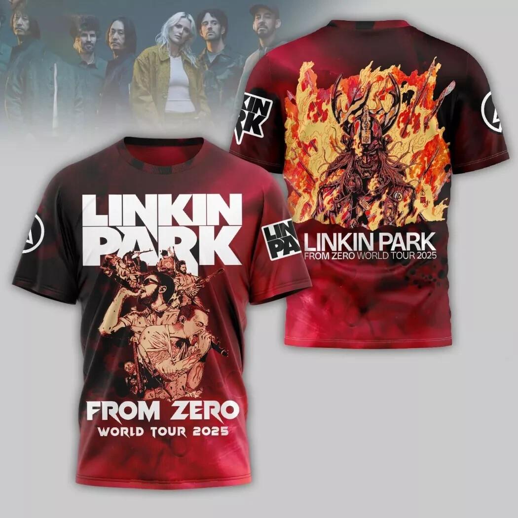 Linkin Park From Zero World Tour 2026 3D T-Shirt XXXXL