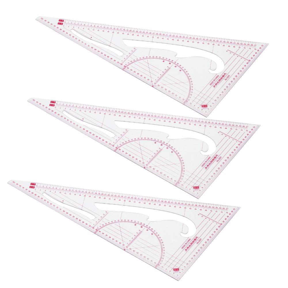 3pcs Flexible Garment Ruler Clear Markings Multifunctional Ruler Sewing Ruler Dressmaking