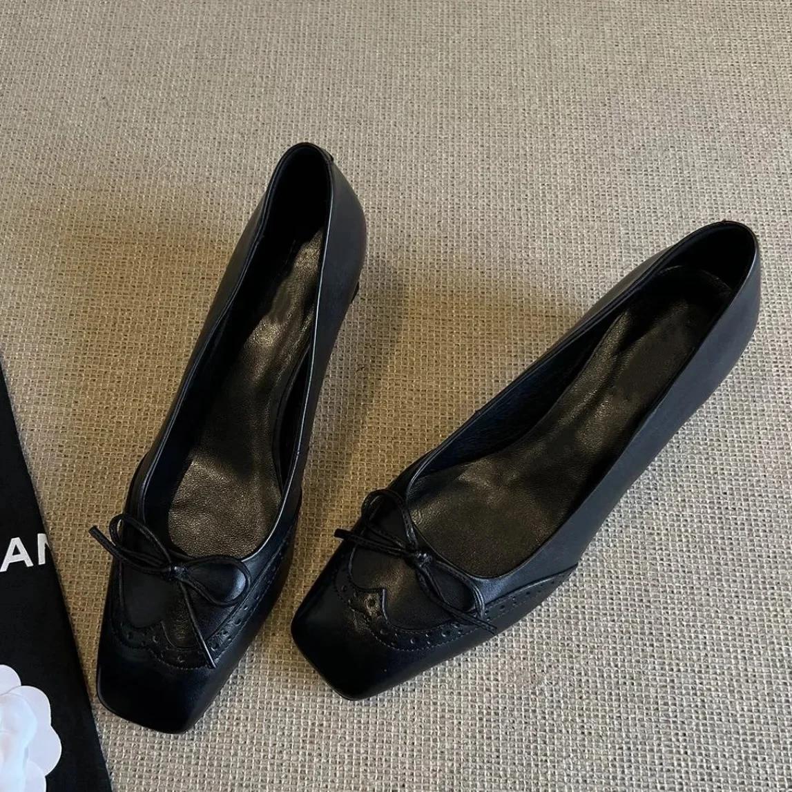 

Fashion Casual Mid Heel Mary Jane Chunky Heel Single Shoes Spring Autumn New Style Versatile Retro Korean Fashion Women s Footwear 40 чёрный