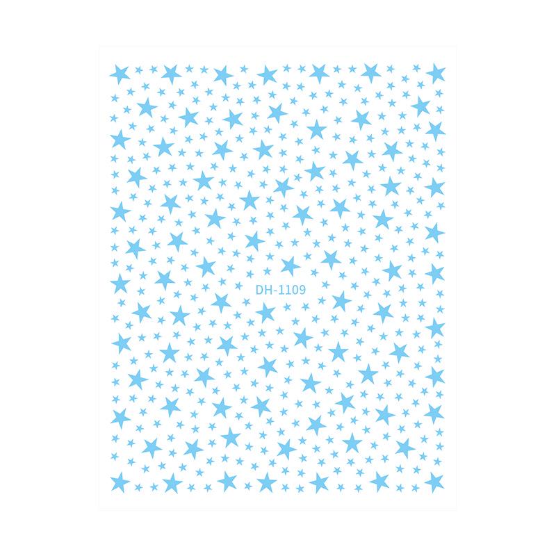 Redanco Cartoon Laser Red Star 3D Nail Stickers DH1109 Blue