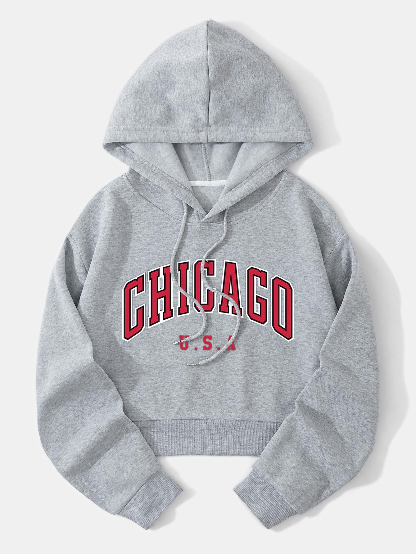 

Зимний свитшот с принтом в виде классической надписи XL