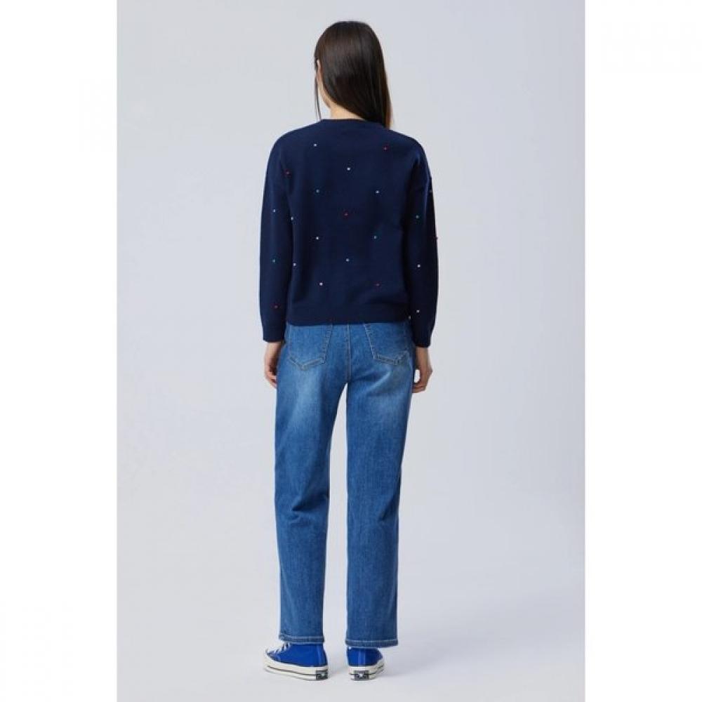 Benetton Intarsia Dot Pattern Knit Bakp07611